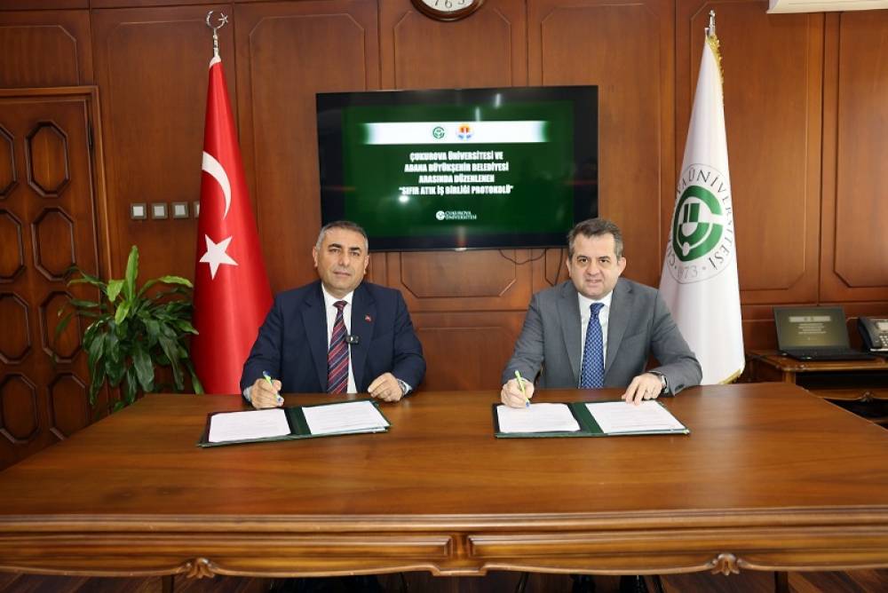 Çukurova Üniversitesi İle Adana Büyükşehir Belediyesi Arasında Sıfır Atık, Hibe ve İş Birliği Protokolleri İmzalandı