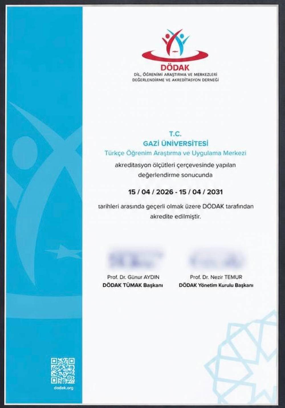 Prof. Dr. Gülden Tüm, DÖDAK Değerlendirme Takım Başkanı Olarak Gazi TÖMER’in Akreditasyon Sürecinde Görev Aldı